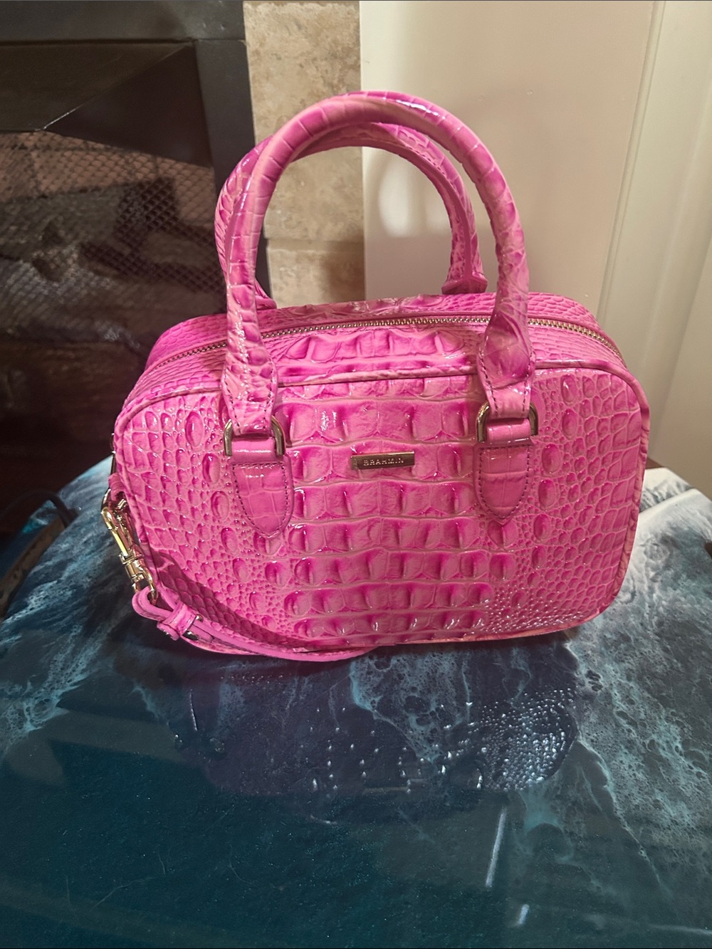 Brahmin Candy Pink Mara Leather Satchel Handbag NWT - Picture 7 of 12